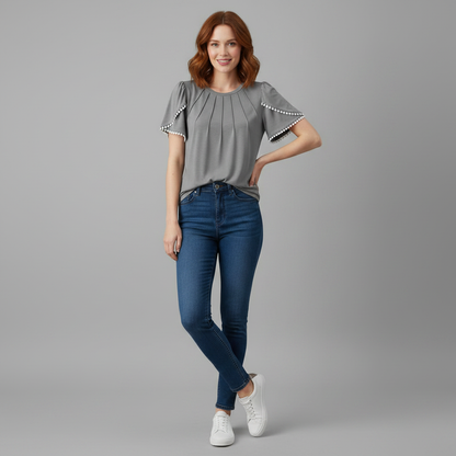Vanessa Blouse | Women's Top Summer Casual Cotton Blouse