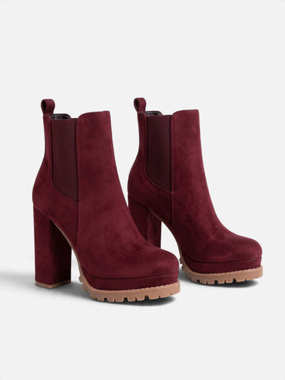 Willa Women's Chelsea Boots | Platform Block Heel, Slip-On Design 1