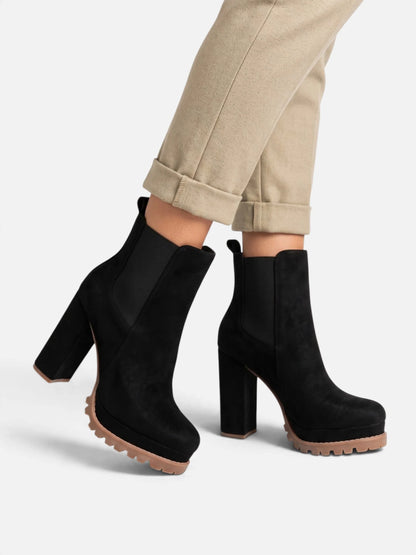 Willa Women's Chelsea Boots | Platform Block Heel, Slip-On Design 3