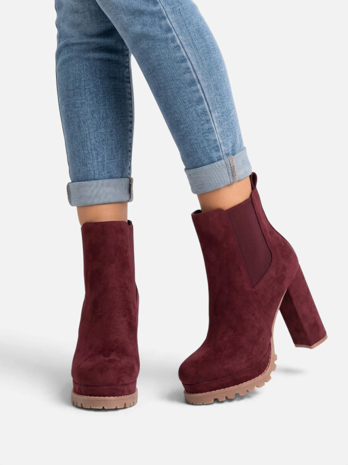Willa Women's Chelsea Boots | Platform Block Heel, Slip-On Design 4