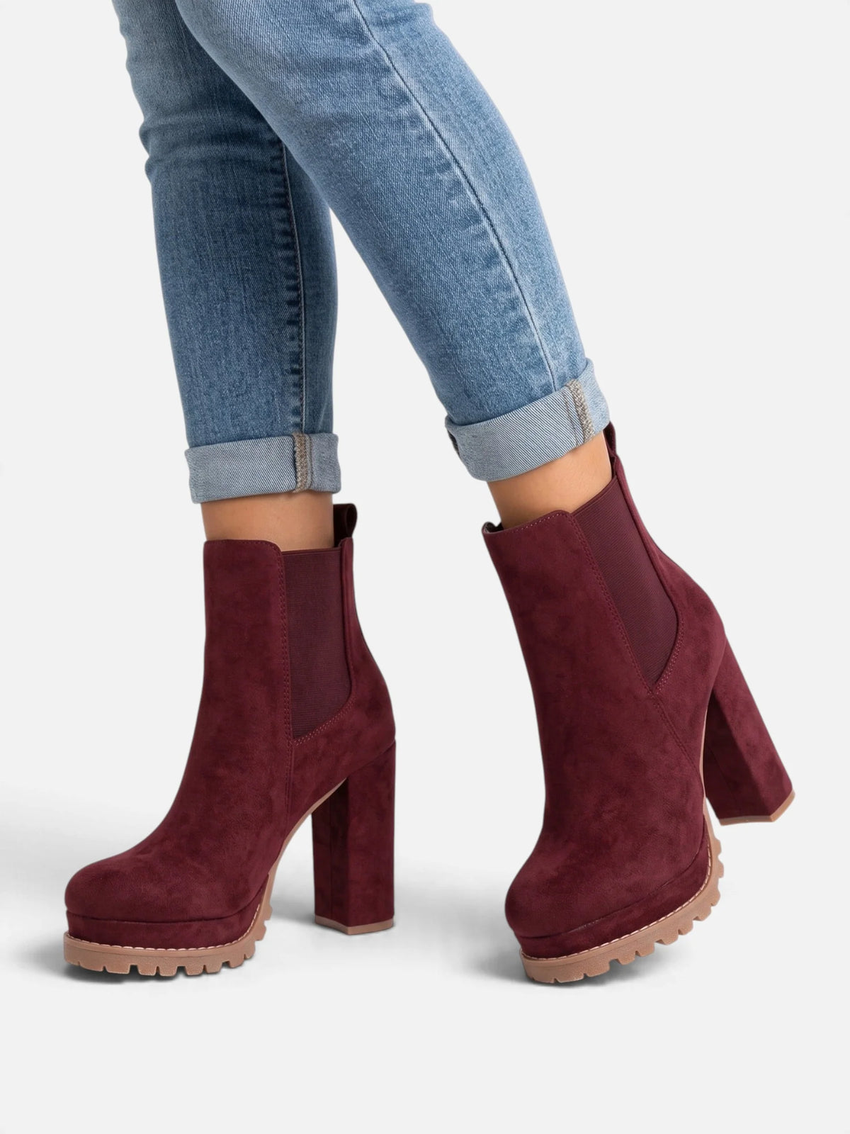 Willa Women's Chelsea Boots | Platform Block Heel, Slip-On Design 5