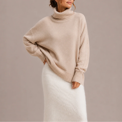 Willa Women's Oversized Turtleneck Sweater | Relaxed Knit, Cozy Fit 3
